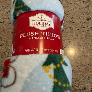 adidas Holiday Plush Throw Blanket - Festive Green and Red